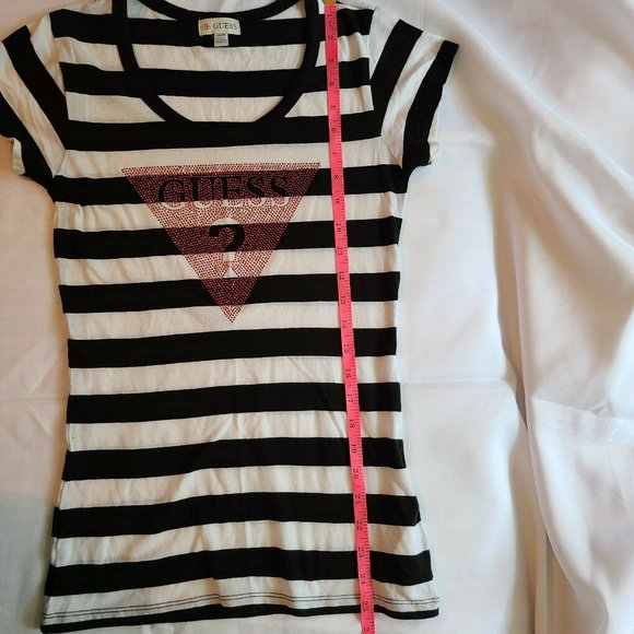 🌷 GUESS Triangle Logo XS Beaded black white - Picture 7 of 8